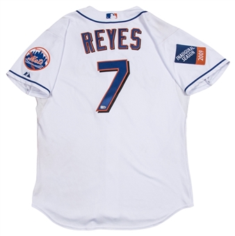2009 Jose Reyes Game Used New York Mets Home Jersey Used on 4/13/09 For 1st Regular Season Game at Citi Field (MLB Authenticated)